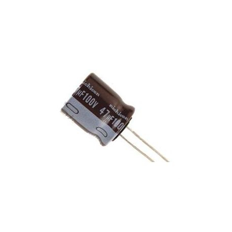 47u/100V 105° 10x13x5mm, elektrolyt.kondenzátor radiální