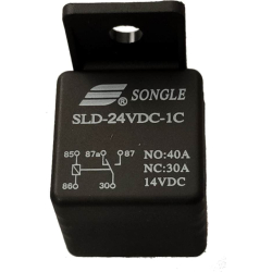 Relé auto Songle SLD-24VDC 24V/40A 28x28x25mm s třmínkem