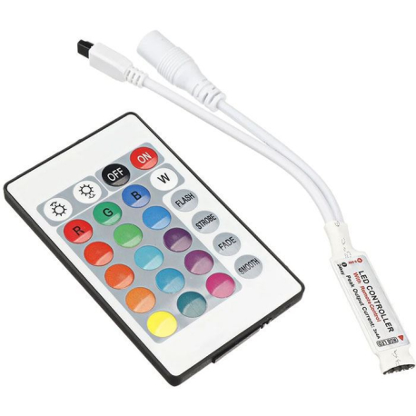 Ovládač LED pásků RGB 12V/3x2A , mini, IR D.O. 24 tlačítek