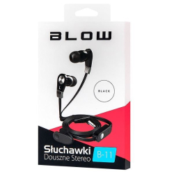 Sluchátka špunty, jack 3,5mm BLOW B-11 BLACK