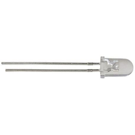 LED 5mm 12V modrá čirá 1,2Cd/ 20mA 30°