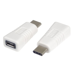 Redukce USB-C Male na USB2.0 micro Female, bílá