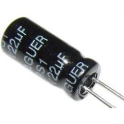 22u/25V 105° 4x7x2mm, elektrolyt.kondenzátor radiální