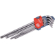 L-klíče TORX prodloužené, sada 9ks, T10-50, EXTOL PREMIUM, 8819412