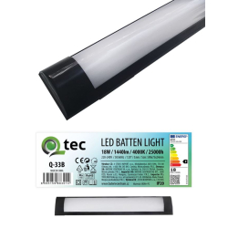 Lineární svítidlo LED 18W 600x75x25mm denní bílé, černá barva, QTEC