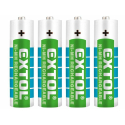 Baterie nabíjecí, 4ks, AA (HR6), 1,2V, 2400mAh, NiMh EXTOL-ENERGY