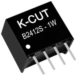 Napájecí zdroj DC-DC K-CUT B2412S-1W 24VDC / 12VDC izolovaný