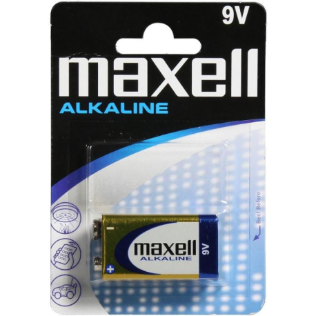 Baterie 6LR61 1BP 9V Alk MAXELL alkalická, baleno v blistru