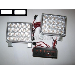 Stroboskopy 2 x 20 LED bílé