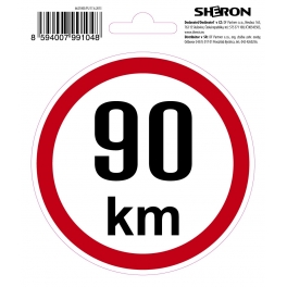 SHERON Samolepka - 90 km/h