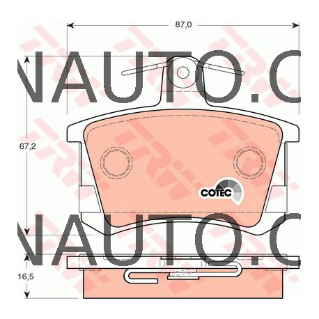 Zadní brzdové destičky WERTTEILE Audi A4 B5, A6 C4, A8 D2, 80 B2, B3, B4, 90 B2, B3, 100 C2, C3, C4, 200 C3