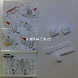 Opravná èást mechanismu stahování oken (4díly) VW Golf IV, Bora - pøední