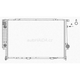 Chladiè vody BMW 5 E34 530i V8, 7 E34 730i V8 automat