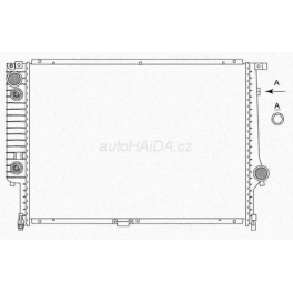 Chladiè vody BMW 5 E34 530i 535i, 7 E32 730i 735i M30 automat