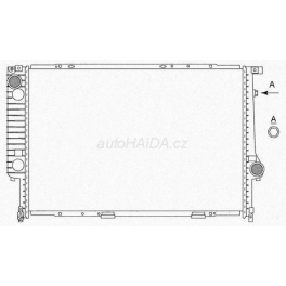 Chladiè vody BMW 5 E34 530i V8 540 V8, 7 E32 740i V8, 8 E31 840Ci 4,0 4,4