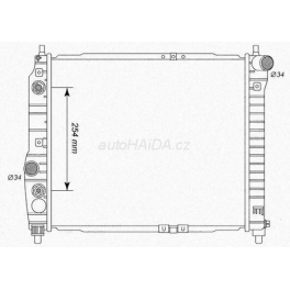 Chladiè vody Daewoo Kalos 1,4, Chevrolet Aveo 03-06 1,4