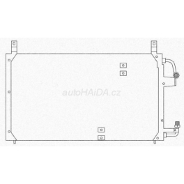 Chladiè klimatizace 670x355x26mm Daewoo Nexia, Espero