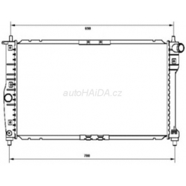 Chladiè vody 635x385x18mm Daewoo Lanos 1,4 / 1,5 / 1,6