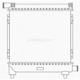 Chladiè vody 345x290x42mm Mercedes W124 200, 200E, 230E, 190 (W201) 1,8 2,0 2,3 Benzin