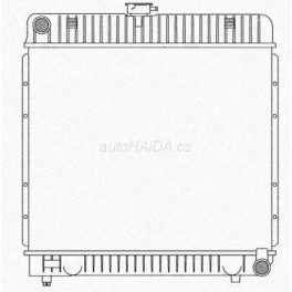 Chladiè vody 502x417x32mm Mercedes W123 200, 230, 280, 240D, 300D, W126 280SE/SEL