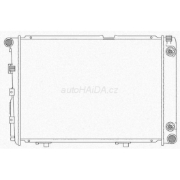 Chladiè vody 530x365x32mm Mercedes W124 200D, 250D, E200 Diesel Automat