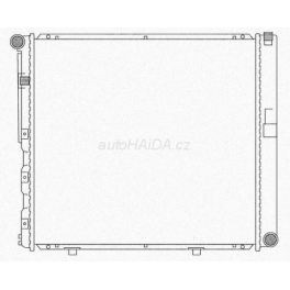 Chladiè vody 539x484x42mm Mercedes W124 200D, E200 D, 250D, 300D, E250 Turbodiesel