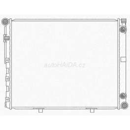 Chladiè vody 610x490x45mm Mercedes W124 300D Turbo, E300 Turbodiesel