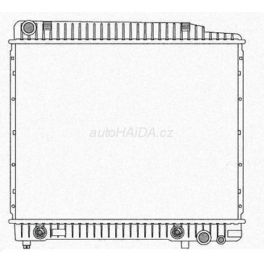 Chladiè vody 532x427x40mm Mercedes W123 300TD, W126 300SD Automat