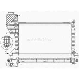 Chladiè vody Mercedes Sprinter 1995-2000 2,3 2,9