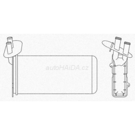 Hlavní radiátor topení VW T4 bez klimatizace