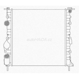 Chladiè vody 350x377x23mm Renault Clio II 1,2