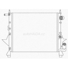 Chladiè vody 428x378x23mm Renault Twingo 1993-1997 bez klimatizace