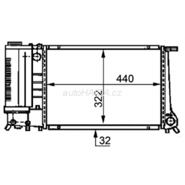 Chladiè, chlazení motoru HELLA BMW 3 E36 316i 318i E36 320i, 5 E34 520i 525i