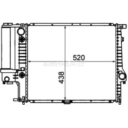 Chladiè, chlazení motoru HELLA BMW 5 E34 520i 525i automat