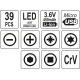 Přesný aku šroubovák 3,6V SET 39PCS