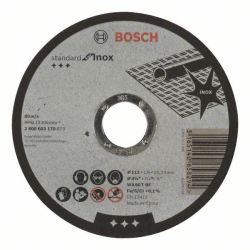 Dělicí kotouč rovný Standard for Inox - WA 60 T BF, 115 mm, 22,23 mm, 1,6 mm - 31651406582 BOSCH