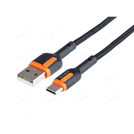 Nabíjecí spletený kabel 100 cm, USB - USB-C,  MYWAY