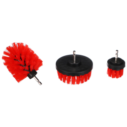 Sada kartáčů na vrtačku pro čištění auta CAR DETAILING DRILL BRUSH 3 MEDIUM, 3ks SIXTOL