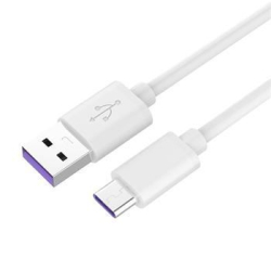 Kabel USB 2.0 konektor USB A / USB-C , 1m bílý super fast charging