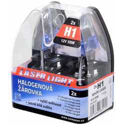 Žárovka 12V H1 55W P14,5s WHITE LASER 2ks COMPASS