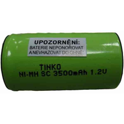 Nabíjecí článek NiMH SC 1,2V/3500mAh TINKO, páskové vývody