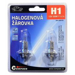 Žárovka 12V H1 55W P14,5s blister 2ks COMPASS