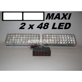 Stroboskopy MAXI 2 x 48 LED bílé PH TR-51025A WHI