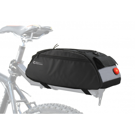 Cyklotaška na zadní nosič + zadní LED světlo Compass Bike 12034