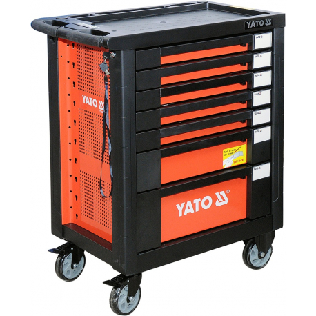 Skříňka dílenská pojízdná s nářadím (211ks) 7 zásuvek YATO YT-55290