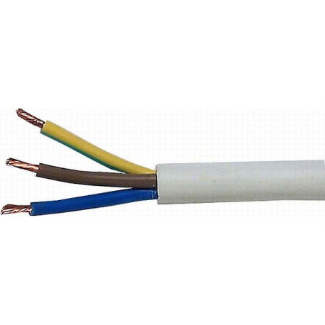 Kabel 3x1,5mm2 H05VV-F (CYSY3x1,5mm), bílý N285