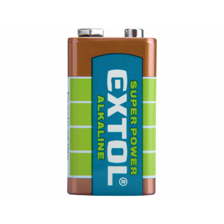 Baterie alkalické, 1ks, 9V (6LR61) EXTOL-LIGHT EXTOL-LIGHT 53277