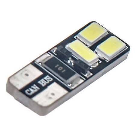 Žárovka LED T10 12V/ 2W bílá, CANBUS, 6xSMD5730 K595