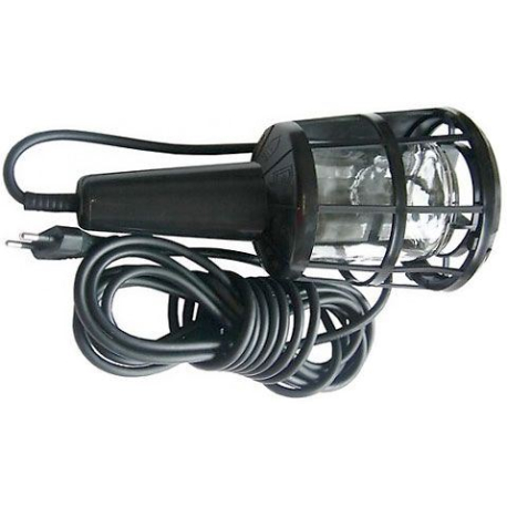 Pracovní svítilna - montážní lampa 230V/60W,přívod 5m,černé T296