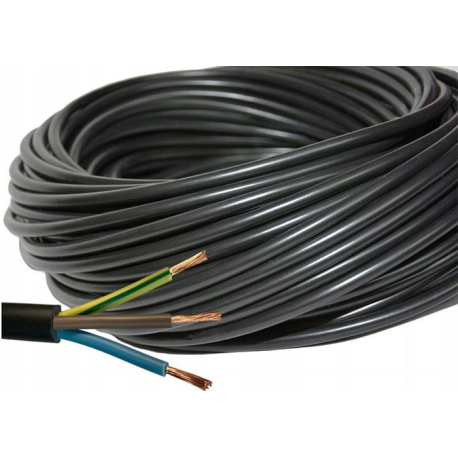 Kabel 3x1,5mm2 H05VV-F (CYSY3x1,5mm) černý, balení 100m N285A-100